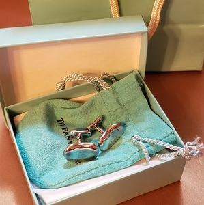 Tiffany & Co sterling silver Bean Cufflinks